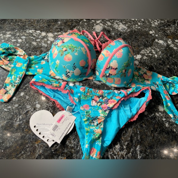 NWT and liner beach bunny bikini Bahama Mama XL set …Rare 💎 - Picture 4 of 13